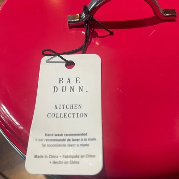 Rare 2017 NWT Rae Dunn Red and White Cookie Tin - Picture 2 of 3